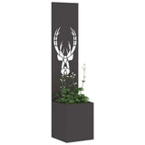 Garden Privacy Screen Black 32 x 32 x 150 cm Cold-rolled steel 876413