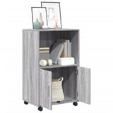 Rolling Cabinet Grey sonoma 55x40x91 cm Engineered Wood 853187