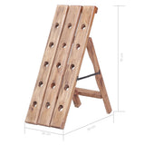 Wine Rack for 15 Bottles 26x50x70 cm Solid Mahogany Wood 283900