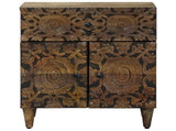 Bed cabinet with Drawer Brown 50 x 33 x 60 cm Solid Mango Wood 4018343