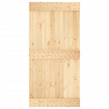 Sliding Door with Hardware Set 100x210 cm Solid Wood Pine 3203144