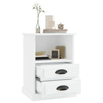 ZNTS Bedside Cabinet White 43x36x60 cm 816328