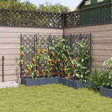 Garden Planter 5 pcs LiGht Grey 120 x 120 x 125.5 cm Plastic 42002888