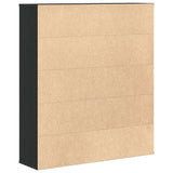 Bookcase Black Oak 89x24x101.5 cm Engineered Wood 860401