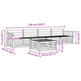 Outdoor Sofa Set 5 pcs Natural Solid Acacia Wood 3372969