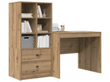 Desk with Drawer with Shelf with Storage 2 pcs Artisan Oak 3337352