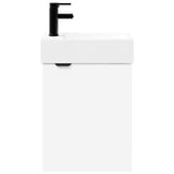 Bathroom Vanity Unit with Tap White 45.5 x 22.5 x 84 cm 889425