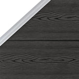 Fence Panel WPC 95x cm Grey 49071