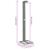Outdoor Shower Beige 50x55x224 cm Poly Rattan and Acacia Wood 368208