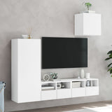 4 Piece TV Wall Units White Engineered Wood 3216500