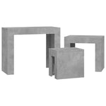 Nesting Coffee Tables 3 pcs Concrete Grey Engineered Wood 808544