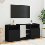 TV Cabinet with LED Lights Black 120x30x50 cm 804302