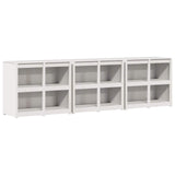Outdoor Kitchen Cabinet MEPPEL 3 pcs White Solid Pine Wood 3443813