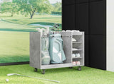 Golf Cabinet with Wheel Plain Concrete Grey 90 x 45 x 98 cm 899466