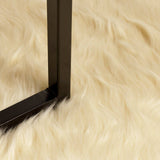 Faux Sheepskin Rug TAFALLA Cream 160 cm Polyester 42021516