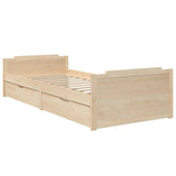 Bed Frame without Mattress Solid Wood Pine 90x200 cm 322159