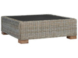 Footrest with Cushion GENDT Natural Rattan Kubu Grey 42034395