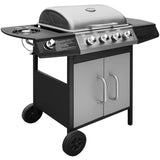 Gas Barbecue Grill 41 Cooking Zone Black and Silver 41901