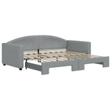 Daybed with Trundle without Mattress Light Grey 90x190 cm Single 3197257