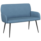 2 Seater Sofa with Metal Legs 2-Seater Blue Corduroy Fabric 42051046