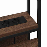 Storage Headboard with Shelf Brown oak 140 cm Engineered wood 859644