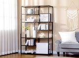 Industrial Bookcase Shelf, 6 Tier Metal Shelving, Storage Shelves for Living Room, Home Office, T3398P343097