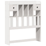 Bookcase Bed without Mattress White 90x200cm Solid Wood Pine 3322596
