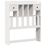 Bookcase Bed without Mattress White 90x190cm Solid Wood Pine 3322588