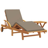 Sun Lounger 2 pcs Taupe 200 x 67 x 84 cm Solid Acacia Wood 3325182