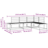 Outdoor Sofa Set 4 Piece Natural Solid Acacia Wood 3366947