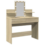 Dressing Table with LED Sonoma Oak 100x40x130 cm 848201