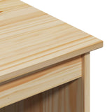 Desk Cabinet Set 2 pcs Brown Solid Pine Wood 3438784