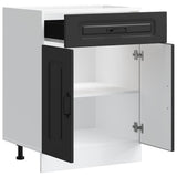 Kitchen Base Cabinet Kalmar Black Engineered Wood 853488