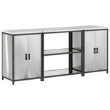 Kitchen Storage Set HATTEM 3 pcs Silver Stainless Steel 3392670