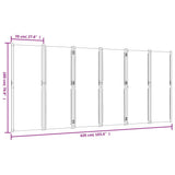 6-Panel Room Divider Light Grey 420x180 cm 4003358
