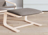 Footstool Taupe 51x41x40 cm Fabric 351068