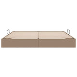 Storage Bed with Mattress Cappucino 200 x 200 cm Faux leather 3369964