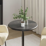 Table Top Black Marble 50x2.5 cm Durable Table Top Round 149193