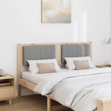 Upholstered Headboard Brown 135 cm Solid Pine Wood 879069
