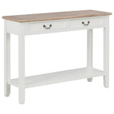 249901 Console Table White 110x35x80 cm Wood