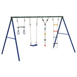 Outdoor Swing Set with Swing. Trapeze. Ladder. Disc Swing 3283614