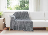 Throw Blankets 6 pcs Dark Grey 150 x 130 cm Fleece 42016949