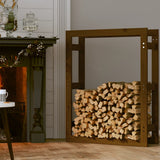Firewood Rack Honey Brown 80x25x100 cm Solid Wood Pine 822420