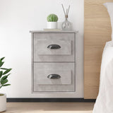 Wall-mounted Bedside Cabinets 2 pcs Concrete Grey 41.5x36x53cm 816401