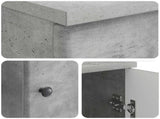 Desk with Door Concrete Grey 142.5 x 50 x 75 cm Engineered Wood 3414633