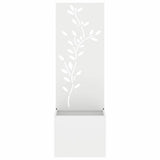 Garden Privacy Screen White 50 x 150 cm Cold-rolled steel 876477