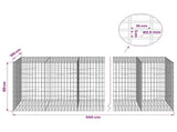 Gabion with 3.5 mm Wire and 5x10 cm Mesh 550x100x100 cm 3462917