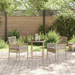 Garden Bistro Set 3 pcs Beige Poly rattan 3334965