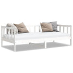 Day Bed without Mattress White Solid Wood Pine 90x200cm 806941