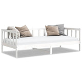 Day Bed without Mattress White Solid Wood Pine 90x200cm 806941